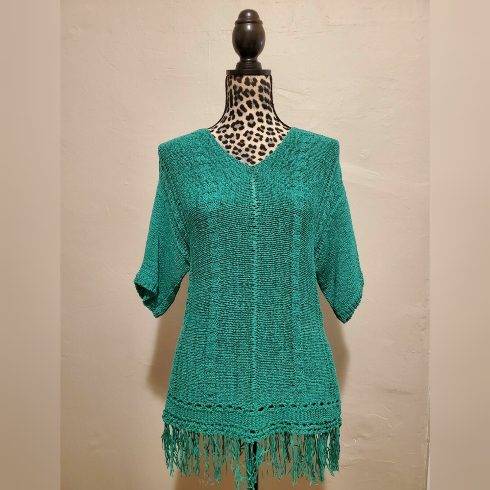 Chico's Knit Fringe Sweater